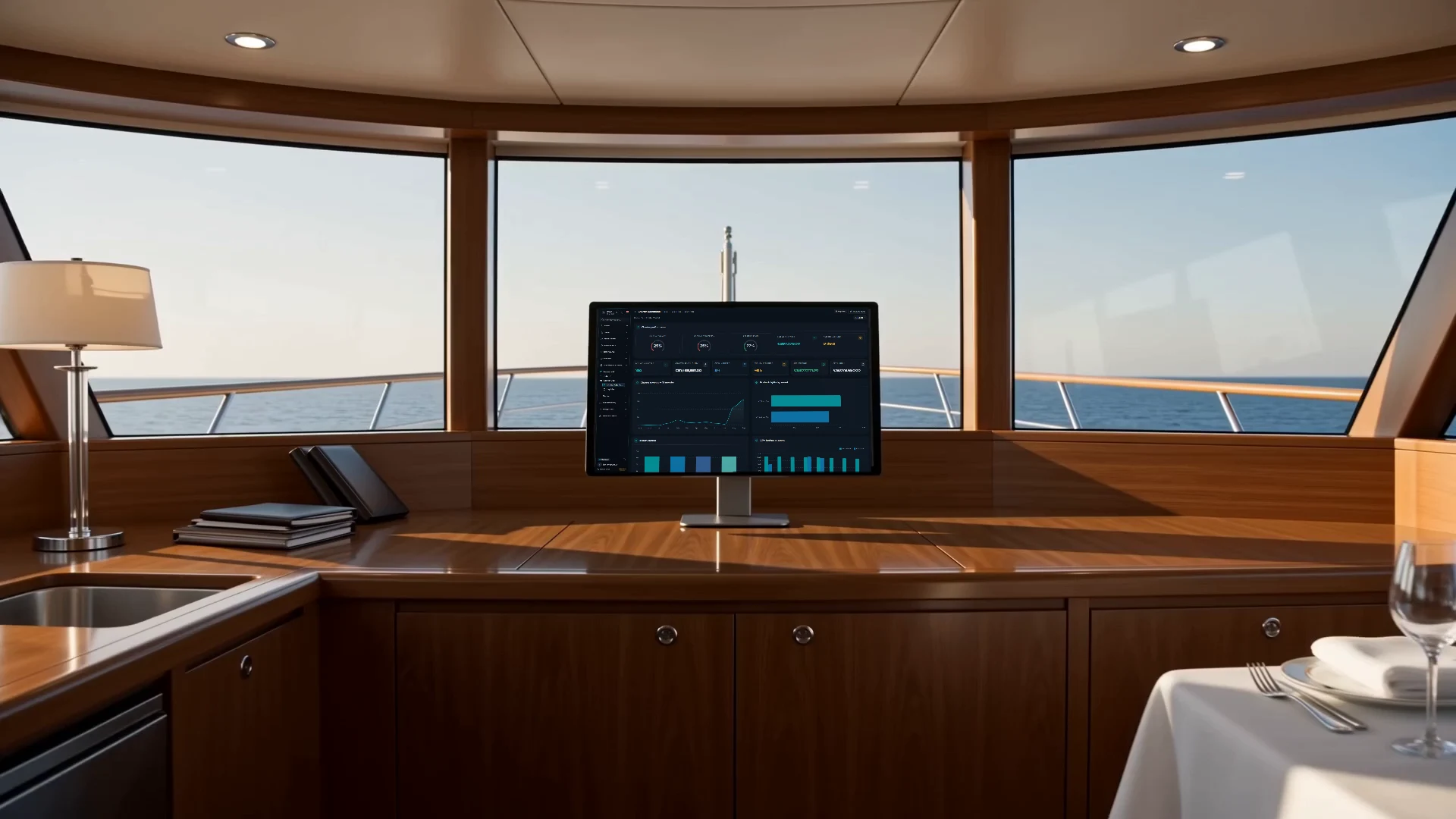 A working environment for charter with a physical Navis terminal