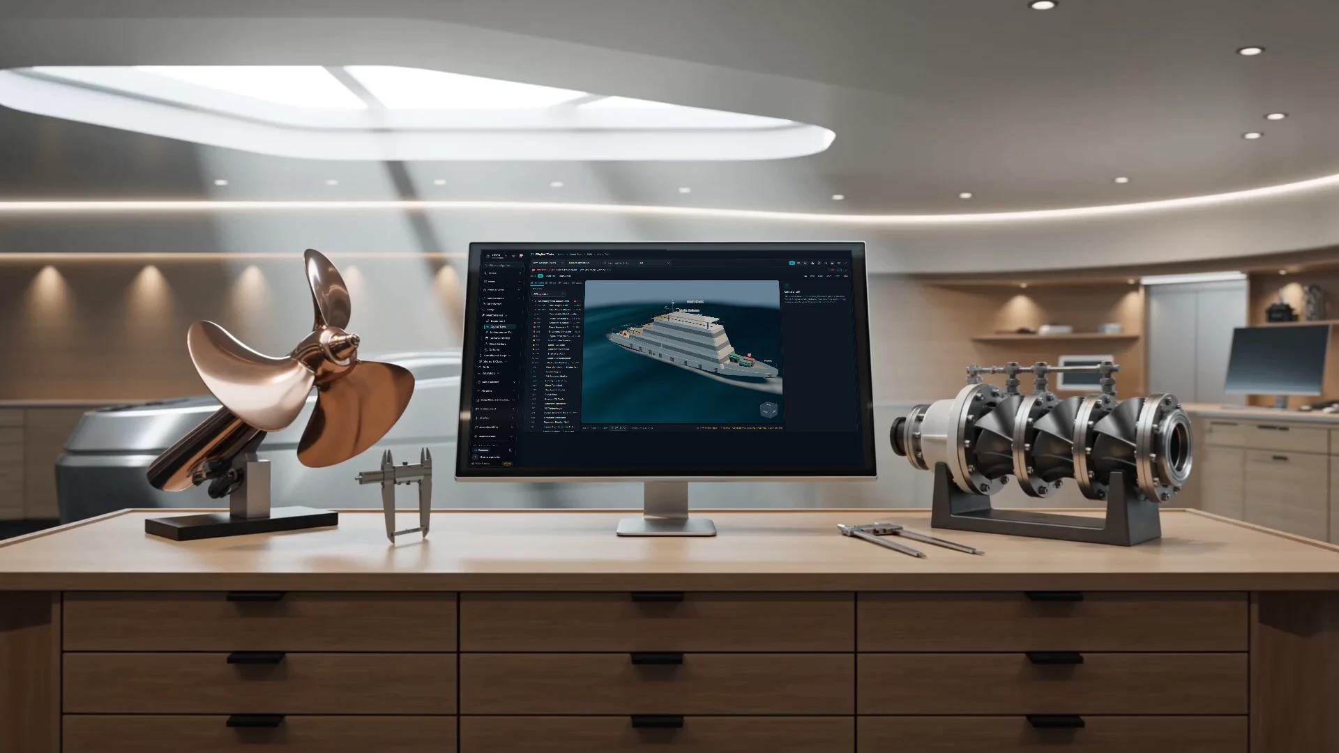 A working environment for digital twin with a physical Navis terminal