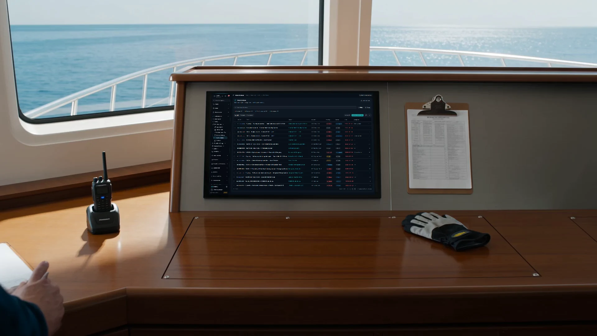 A working environment for mobile with a physical Navis terminal